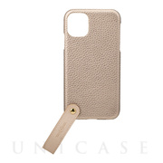 【iPhone11/XR ケース】“TAIL” PU Leather Shell Case (Gold)