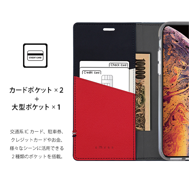 【iPhone11 Pro ケース】CAPO.D 本革手帳型ケース (Navy)サブ画像