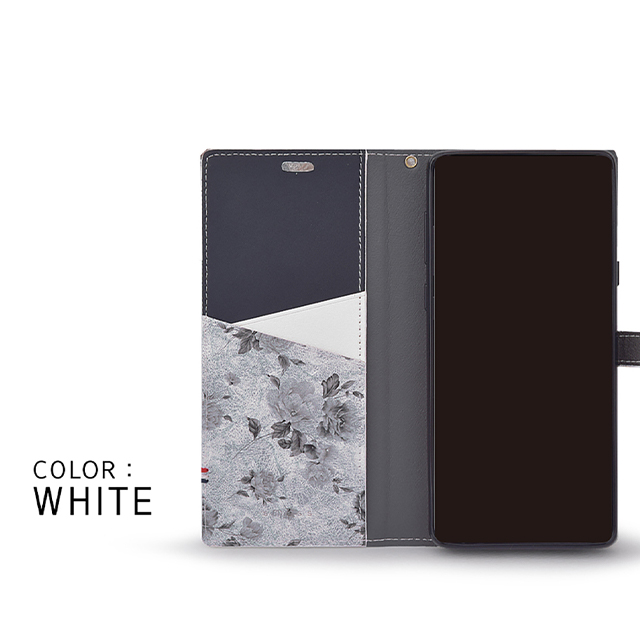 【iPhone11 Pro ケース】CAPO.Flower 手帳型ケース (White)サブ画像
