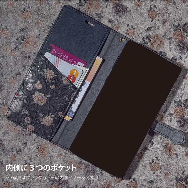 【iPhone11 ケース】CAPO.Flower 手帳型ケース (Beige)サブ画像