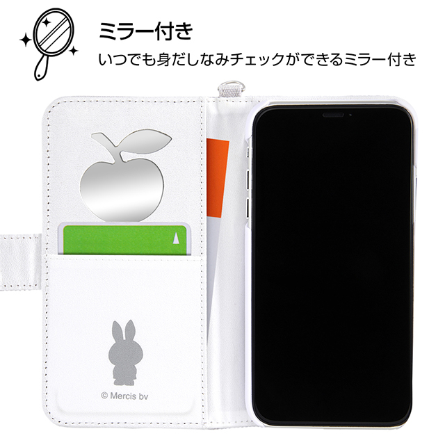 【iPhone11/XR ケース】ミッフィー/サガラ刺繍 手帳型ケース 帆布 (グレー)goods_nameサブ画像
