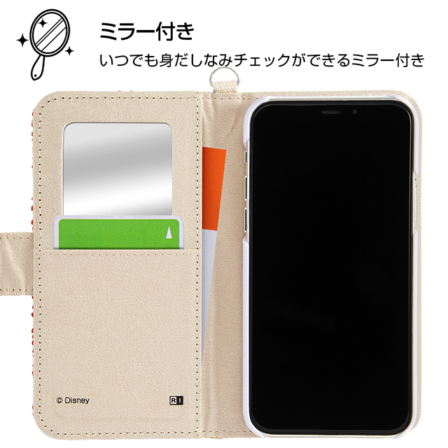 【iPhone11 Pro ケース】ディズニーキャラクター/サガラ刺繍 手帳型ケース 帆布 (ミニー)goods_nameサブ画像