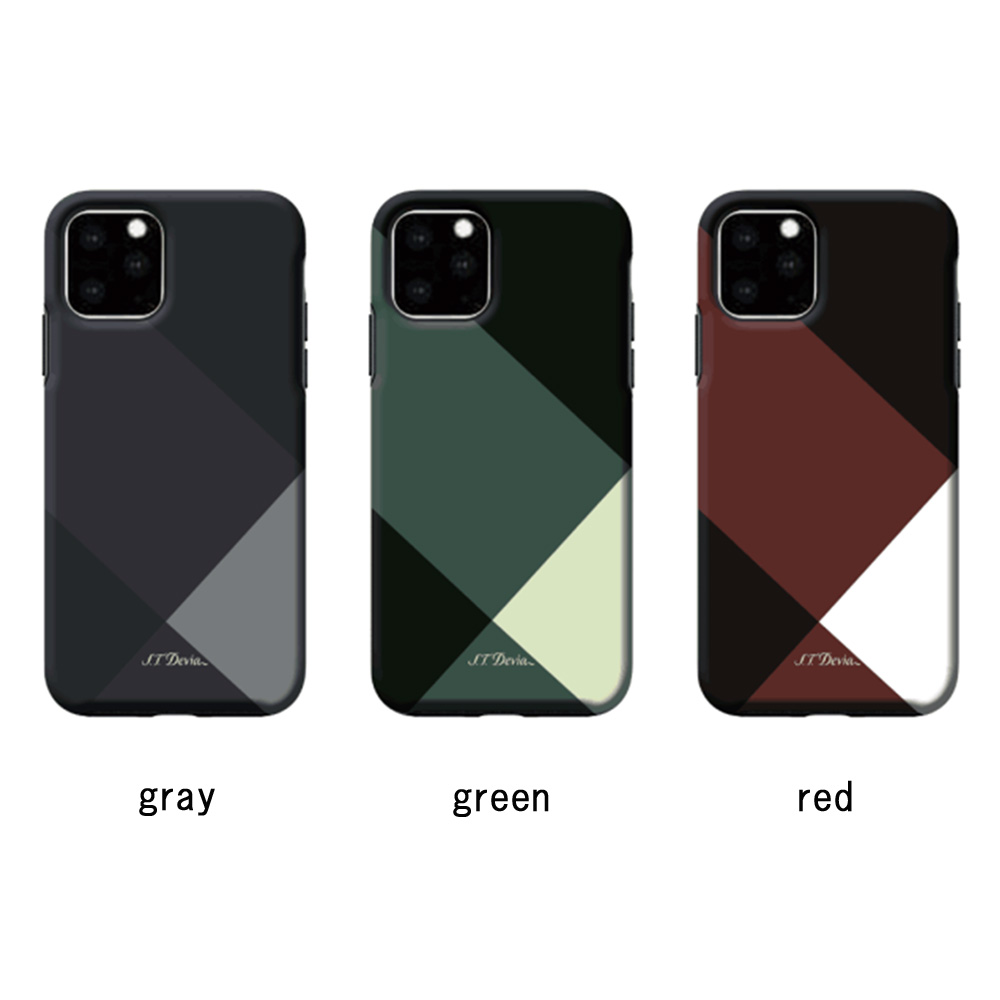 【iPhone11 Pro ケース】Simple style grid case (gray)サブ画像