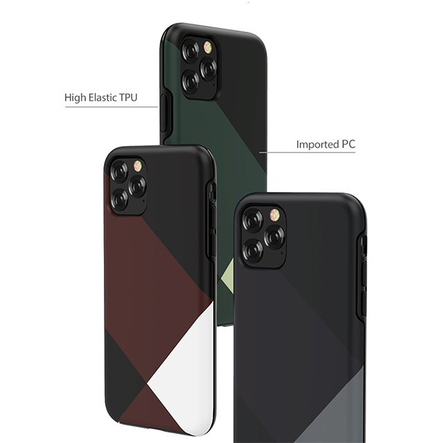 【iPhone11 ケース】Simple style grid case (green)サブ画像