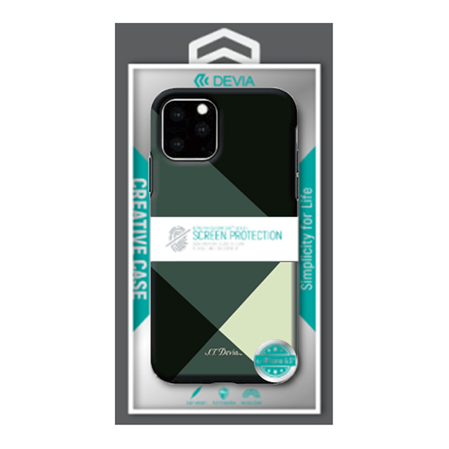 【iPhone11 ケース】Simple style grid case (green)サブ画像
