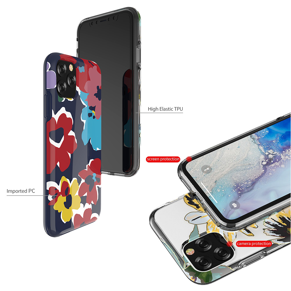 【iPhone11 Pro Max ケース】Perfume lily series case (blue)サブ画像