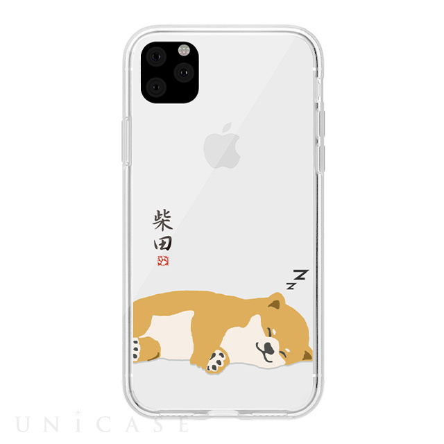 【iPhone11 Pro ケース】しばたさんクリアケース (昼寝)