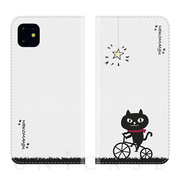 【iPhone11 ケース】ネコマンジュウ手帳型ケース (サイクリング)