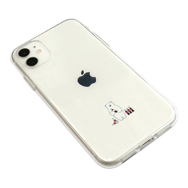 【iPhone11 ケース】ソフトクリアケース (ミニ動物 シロクマ)goods_nameサブ画像