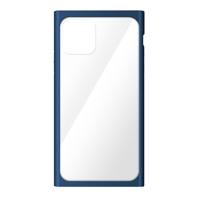 Iphone11 Pro ケース クリアガラスタフケース スクエア型 ネイビー Pga Iphoneケースは Unicase