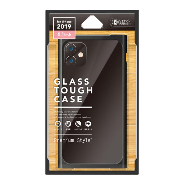 Iphone11 ケース クリアガラスタフケース スクエア型 ブラック Pga Iphoneケースは Unicase