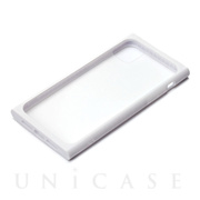 【iPhone11 Pro ケース】クリアガラスタフケース スクエア型 (ホワイト)