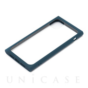 【iPhone11 Pro ケース】クリアガラスタフケース スクエア型 (ネイビー)