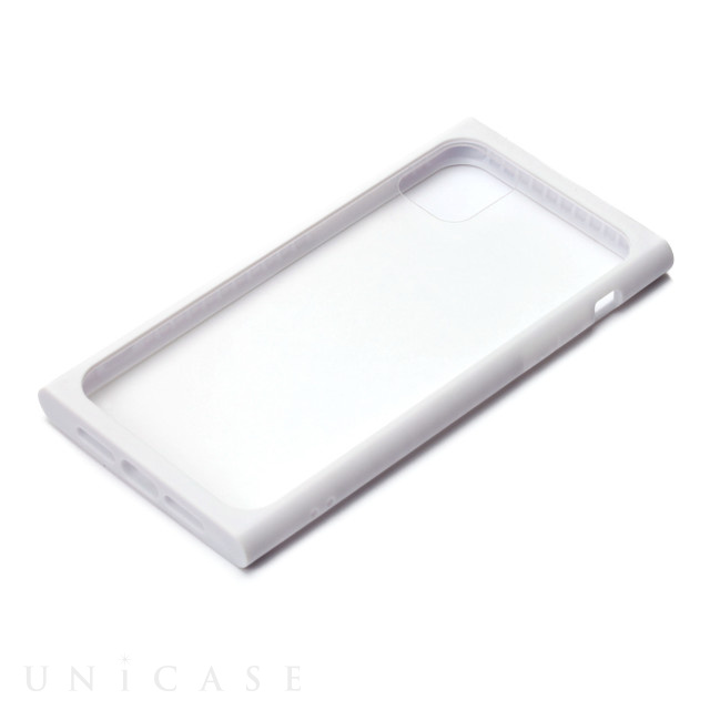 Iphone11 ケース クリアガラスタフケース スクエア型 ホワイト Pga Iphoneケースは Unicase