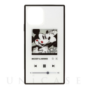 【iPhone11 Pro ケース】ガラスハイブリッドケース (ミッキーマウス/ホワイト)