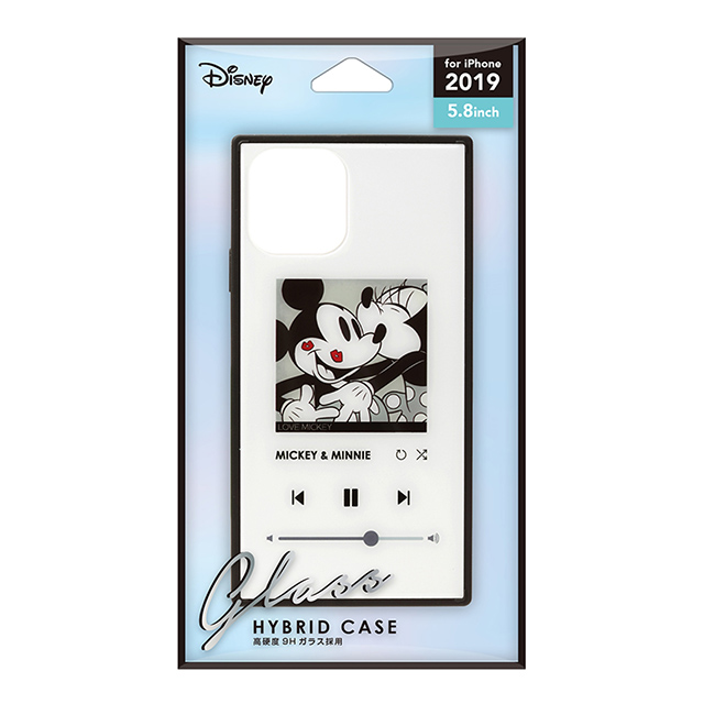 【iPhone11 Pro ケース】ガラスハイブリッドケース (ミッキーマウス/ホワイト)サブ画像