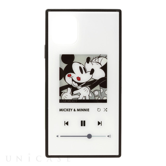 Iphone11 ケース ガラスハイブリッドケース ミッキーマウス ホワイト 画像一覧 Unicase