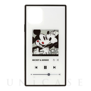 【iPhone11 Pro Max ケース】ガラスハイブリッドケース (ミッキーマウス/ホワイト)