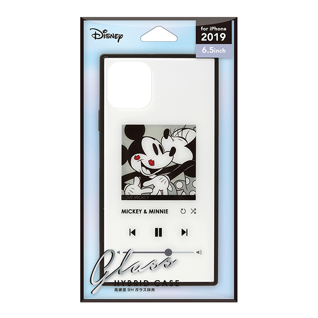 【iPhone11 Pro Max ケース】ガラスハイブリッドケース (ミッキーマウス/ホワイト)サブ画像