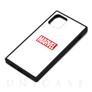 【iPhone11 Pro ケース】ガラスハイブリッドケース (ロゴ/ホワイト)