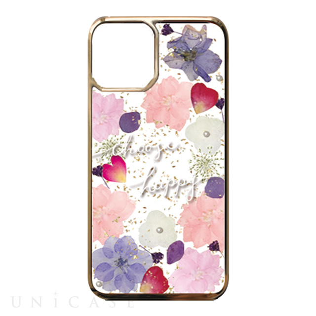 【iPhone11 ケース】Pressed flower case (Pink tone)