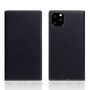 【iPhone11 Pro ケース】Full Grain Leather Case (Black Blue)