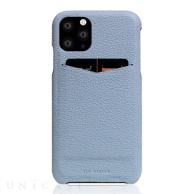 【iPhone11 Pro ケース】Full Grain Leather Back Case (Powder Blue)