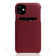 【iPhone11 ケース】Full Grain Leather Back Case (Burgundy Rose)
