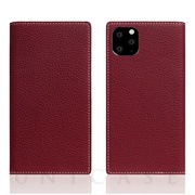 【iPhone11 Pro Max ケース】Full Grain Leather Case (Burgundy Rose)