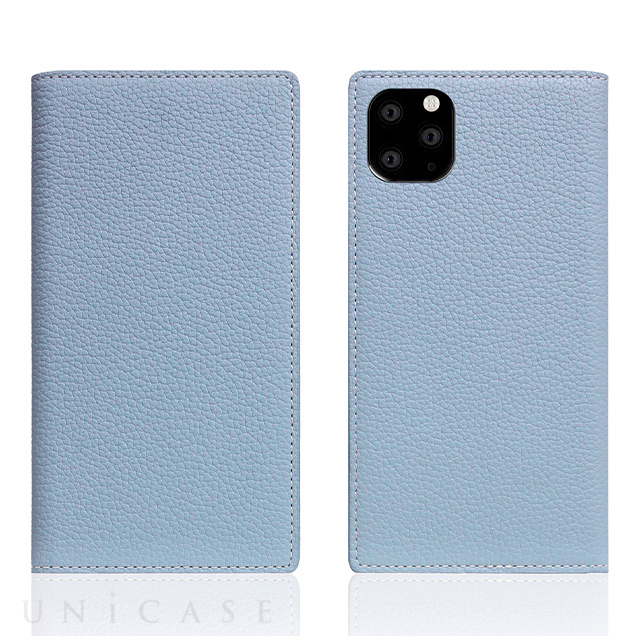 【iPhone11 Pro Max ケース】Full Grain Leather Case (Powder Blue)