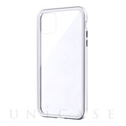 【iPhone11 Pro Max ケース】ガラス＆アルミケース「SHELL GLASS Aluminum」 シルバー
