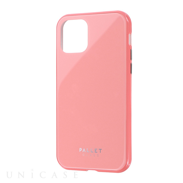 【iPhone11 Pro ケース】ガラスハイブリッドケース「SHELL GLASS COLOR」 (ピンク)