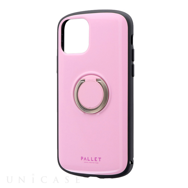 【iPhone11 Pro ケース】耐衝撃リング付ハイブリッドケース「PALLET RING」 ピンク