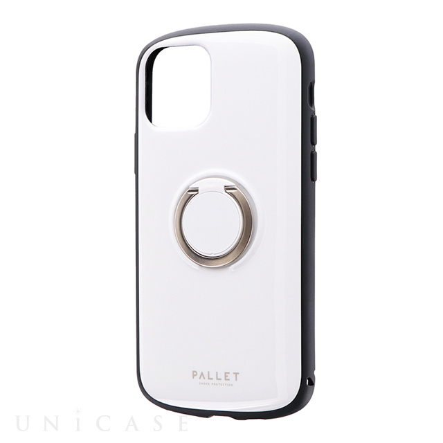 Iphone11 Pro ケース 耐衝撃リング付ハイブリッドケース Pallet Ring ホワイト Leplus Iphoneケースは Unicase