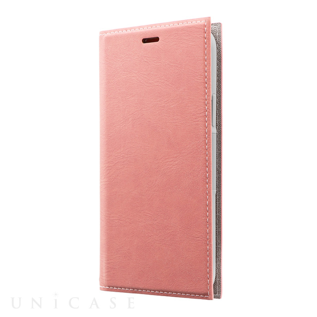 【iPhone11 Pro ケース】薄型PUレザーフラップケース「PRIME」 (ピンク)
