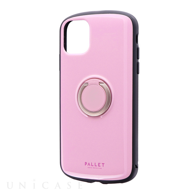 【iPhone11 ケース】耐衝撃リング付ハイブリッドケース「PALLET RING」 ピンク