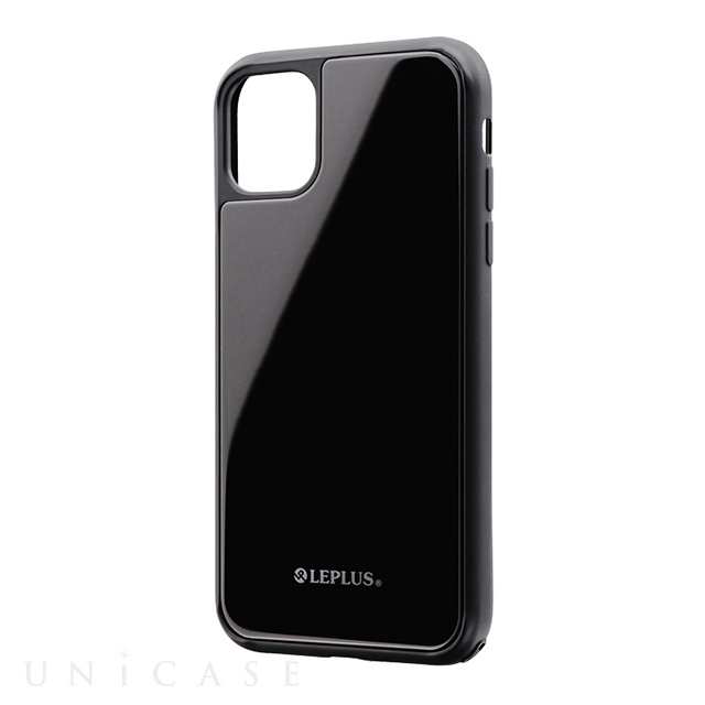 【iPhone11 ケース】背面ガラスシェルケース「SHELL GLASS」 ブラック