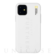 【iPhone11 ケース】Explore Further Edition Lettering Soft Case (ホワイト)