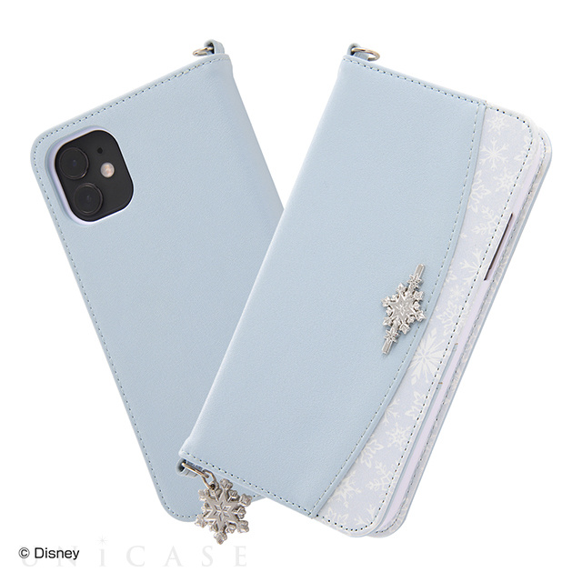 iPhone11 ケース】アナと雪の女王/手帳型レザーケース Collet チャーム
