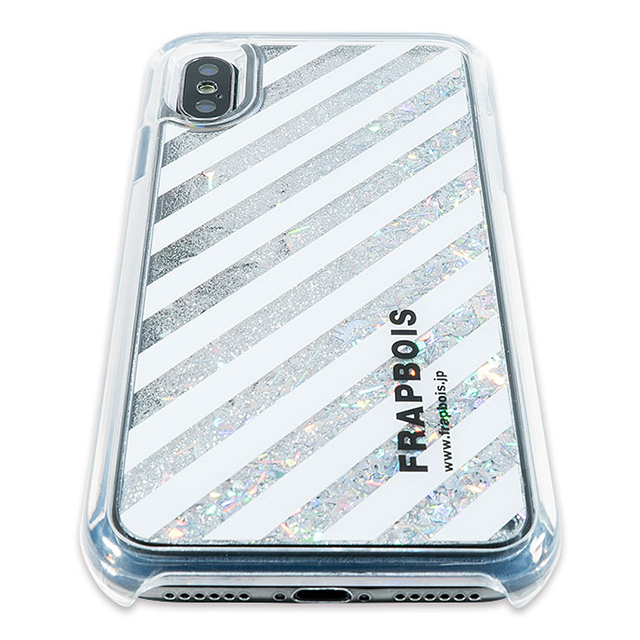 【iPhoneXS/X ケース】FRAPBOIS グリッターケース (STRIPE SLV)goods_nameサブ画像