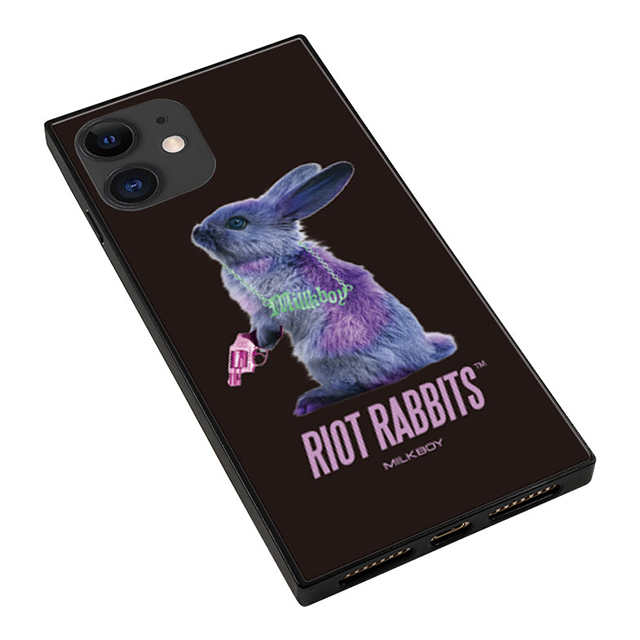 【iPhone11/XR ケース】MILKBOY スクエア型 ガラスケース (Riot Rabbits BLK)goods_nameサブ画像