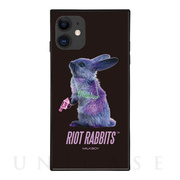 【iPhone11/XR ケース】MILKBOY スクエア型 ガラスケース (Riot Rabbits BLK)