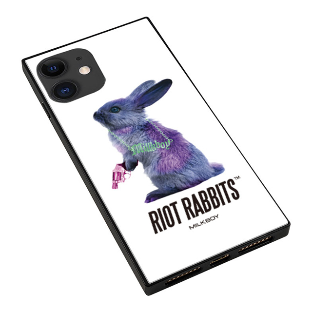 【iPhone11/XR ケース】MILKBOY スクエア型 ガラスケース (Riot Rabbits WHT)サブ画像