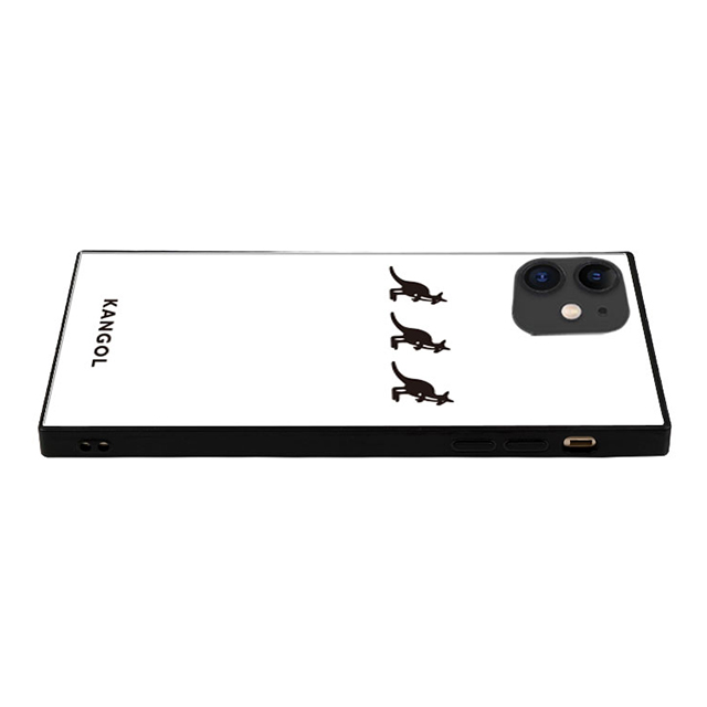 【iPhone11/XR ケース】KANGOL スクエア型 ガラスケース [KANGOL TRIPLE(WHT)]サブ画像