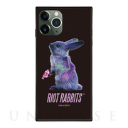 【iPhone11 Pro ケース】MILKBOY スクエア型 ガラスケース (Riot Rabbits BLK)