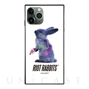 【iPhone11 Pro ケース】MILKBOY スクエア型 ガラスケース (Riot Rabbits WHT)
