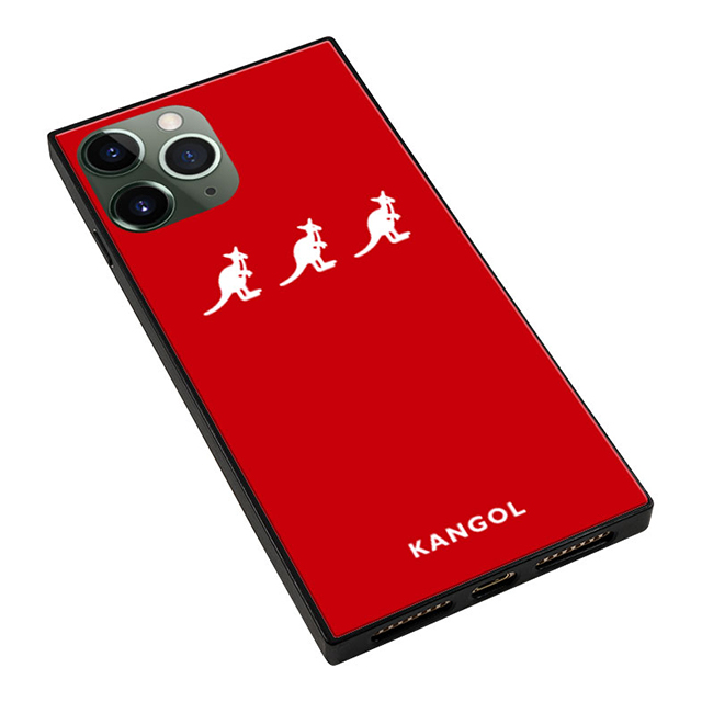 【iPhone11 Pro ケース】KANGOL スクエア型 ガラスケース [KANGOL TRIPLE(RED)]goods_nameサブ画像