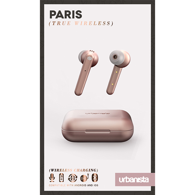 完全ワイヤレスイヤホン】Paris True Wireless (Rose Gold - Pink 