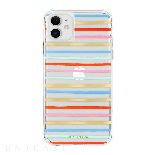 【iPhone11/XR ケース】RIFLE PAPER × Case-Mate (Happy Stripes)