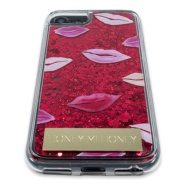 【iPhone8/7/6s/6 ケース】HONEY MI HONEY 背面ケース (PINK KISS GLITTER RED)goods_nameサブ画像